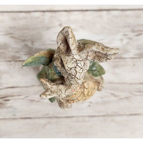 Ks Collection Mom Baby Figurine Limited Edition Bunny Green Dress Wings 838946 - Picture 11 of 11